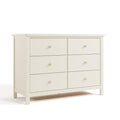 Graco Sasha 6 Drawer Dresser (Frosted Oat) – GREENGUARD Gold Certified, Wood Storage for Nursery or Kids’ Room, Safe Interlocking Drawer System & Easy Assembly with Pre-Installed Tracks