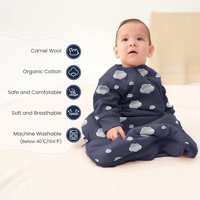 Unisex Sleeping Bag for Babies and Toddlers 3.5 Tog Sleep Sack, Baby Sleep Sack, One piece with sleeves, Gifts for Baby