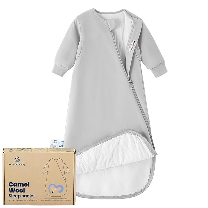 Unisex Sleeping Bag for Babies and Toddlers 1.0 Tog Sleep Sack 0-6 Months, Newborn Sleep Sack, Wearable Blanket Baby, One Piece Long Sleeves, Gifts for Baby