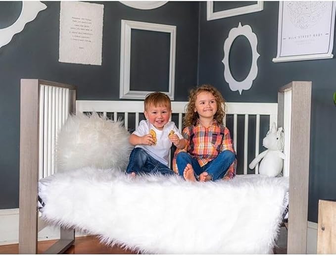 Box Pleated Crib Bed Skirt Premium 100% Cotton 800 Thread Count Nursery Crib Toddler Bedding Crib Bedskirt for Baby Boys or Baby Girls, (28" x 52") + 16" Drop Lenght - Ivory Solid
