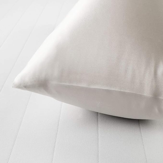 Silky Satin Toddler Pillowcases Set of 2, Super Soft Travel Pillow Covers, Small Kids Pillow Cases with Envelope Closure, 13"x 18", Silvergrey