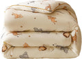 3PCS Comforter Twin Size Bed Set, Ultra Soft Marshmallow Fluffy Comforter Sets, Cute Bedding Set for Kids Boys Girls Teen, Microfiber Lightweight All Seasons Bedroom (Wildlife Park)