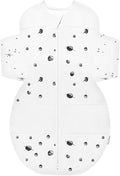 Happiest Baby SNOO Sleep Sack - 100% Organic Cotton Baby Swaddle Blanket - Doctor Designed Promotes Healthy Hip Development (Ivory Planets, X-Large)