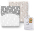 Threadmill Organic Baby Crib Sheets for Boys & Girls | 100% Organic Cotton Fitted Crib Sheet for Standard Crib Mattress | 2 Pack Unisex Cozy Toddler Sheets, Machine Washable | Chilltee