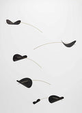 Flensted Drifting Clouds, Black Mobiles, Foil, Black, 80 cm