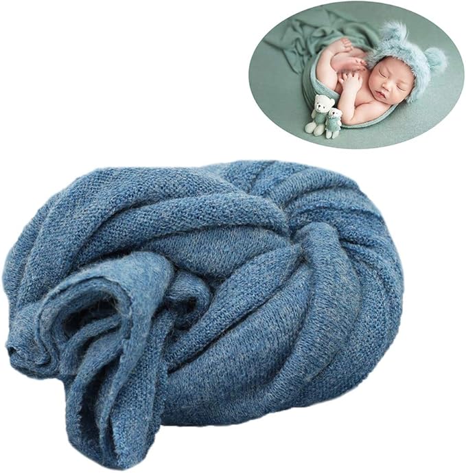 Newborn Photography Stretch Wrap Baby Photo Knitted Blanket Photo Shoot Props Swaddle for Boys Girls