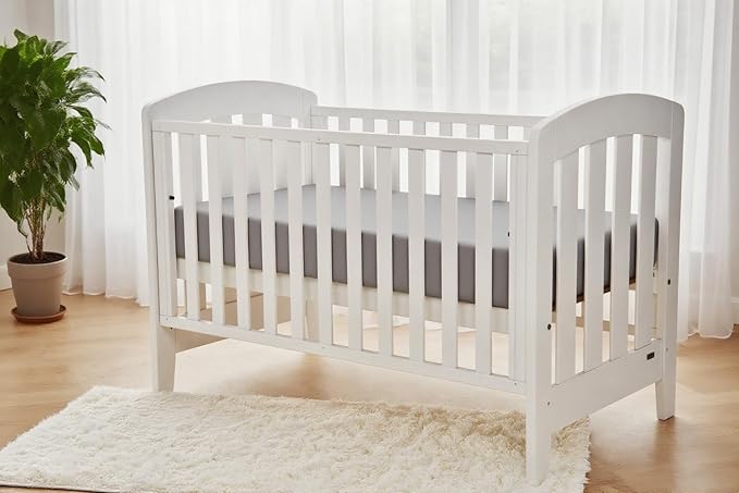 American Baby Company 2 Pack Fitted Crib Sheets 28" x 52", 100% Polyester Ultra Soft Microfiber, Gray/Navy, for Boys and Girls, Fits Crib and Toddler Bed Mattresses