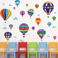 Runtoo Hot Air Balloon Wall Decals Kids Adventure Wall Stickers Bedroom Classroom Playroom Nursery Wall Art Décor