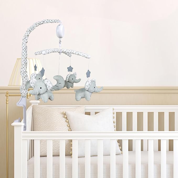 Baby Crib Mobile - Rotating Plush Animals, Wind-Up Music Toy, Nursery High Contrast Decor, Boys Girls Room Accessory | Adorable Baby Nursery Decoration, Ideal for Sleep Play Soothing