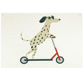 Boy Rectangular Banner Flag Pennant Wall Decor Gift for Baby Boy Kids Teen,Nursery Home Bedroom Playroom Reading Room Front Decor-Dalmatian Scooter-Baby,Shower Birthday Christmas Gift