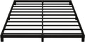 5 Inch Low Full Size Bed Frame Heavy Duty Metal Platform, No Box Spring Needed, Easy Assembly Mattress Foundation, No Noise, Black