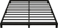 5 Inch Low California King Bed Frames Heavy Duty Metal Platform, No Box Spring Needed, Easy Assembly Mattress Foundation, No Noise, Black