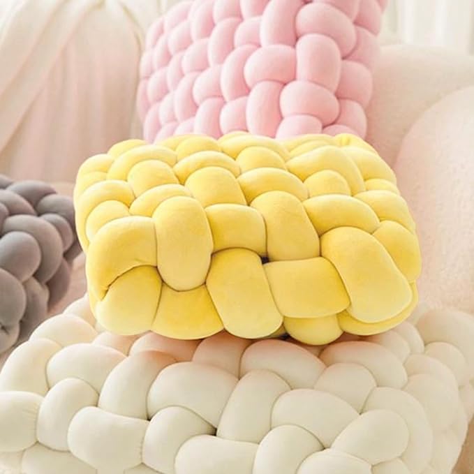 Velvet Chunky Bulky Giant Arm Knitting Yarn, Super Soft Jumbo Tube Weight, Fluffy DIY Crochet Hand Making Washable Yarn for Blanket, Pet Bed, Rugs, Pillow (1.1lb-Yellow)