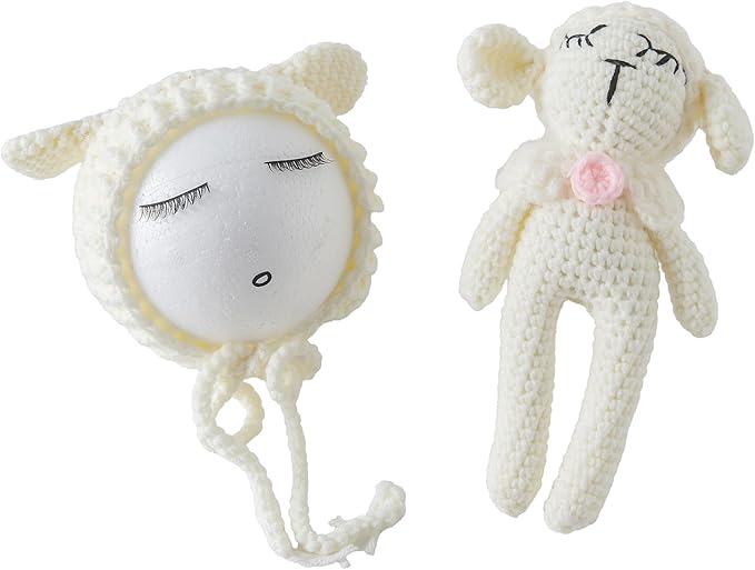 Jastore Infant Newborn Photography Prop Photo Crochet Boys Girls Knit Toy Rabbit Hats