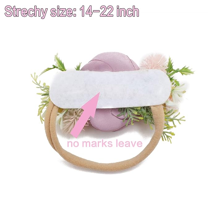 Baby Girl Headbands Nylon Flower Elastic Hairbands 3pcs Hair Accessories Gift for Newborn Infant Toddlers (YM4)