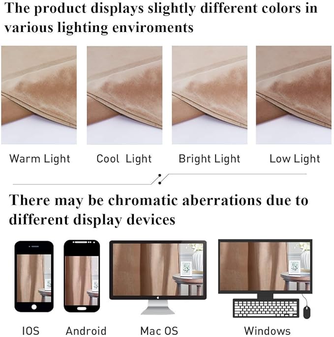 StangH Extra Long Curtains 120 inches, Blush Beige Room Darkening Window Covering for Living Room/Dining Room/Laundry, Nursery Girls Bedroom Decors, W52 x L120, 2 Panels