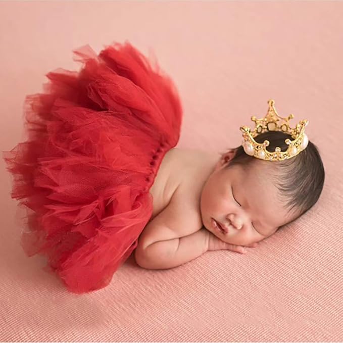 Infant Baby Girl Boy Crown Photo Shoots Headband for Newborn Crystal Princess Party Headwear Photography Props