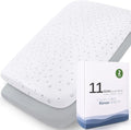 Bassinet Sheets 2 Pack-Fit for Mika Micky, RONBEI, Maydolly, INFANS, Ihoming, Pamo Babe 2in1, Cowiewie, Kinder King, Baby Delight, Koola Baby Bassinet Bedside,Ultra Soft, Grey&White Star