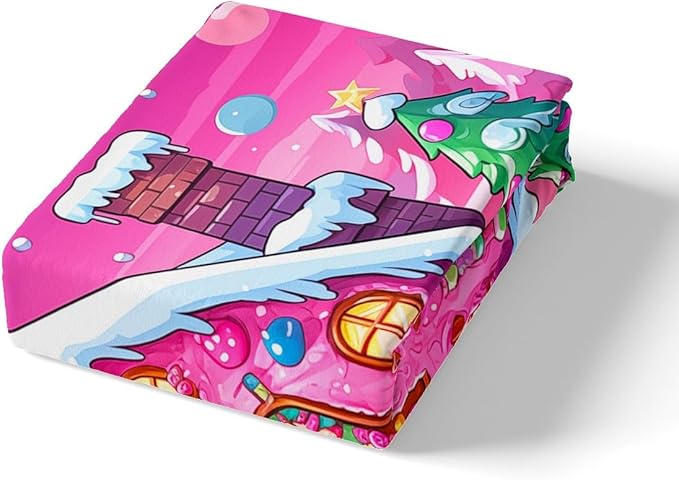 Feelyou Merry Christmas Comforter Cover Set Gingerbread Man Bedding Set Twin Size for Kids Boys Girls Bedroom Bed Decor Christmas Duvet Cover Set Soft Quilt Cover,No Comforter