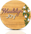Personalized Wooden Name Sign - Custom Baby Name Signs for Nursery & Kids Room, Baby Announcement Sign, Wall Name Signs Personalized, Round Wooden Letters for Nursery Decor (Design 4)