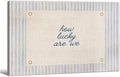 How Lucky Are We Quote Wall Art Navy Blue Positive Affirmations Poster 16x24 inch Framed Trendy Minimalist Aesthetic Canvas Prints for Dorm Bedroom Wall Decor