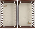 Organic Crib Sheets Large Size 52x28x9 Inches 2 Pack Beige Muslin Sheets, Gentle Baby Crib Bedding, Stretchy Fit for Rectangular & Oval Crib Mattress, No Shrink After Wash