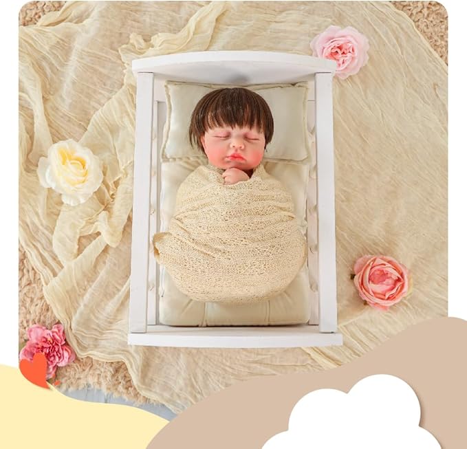 Kate Newborn Photography Props White Wooden Bed Props Posing Bed Posing Newborn Props for Baby Photography