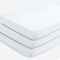 Bare Home 3-Pack Fitted Crib Sheet - Premium 1800 Ultra-Soft Microfiber - Breathable - Baby Sheet - for Boys & Girls - Fits Standard Crib and Toddler Mattresses (White)