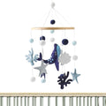 Baby Crib Mobile - 160g Animal Nursery Decor, Musical Lullaby Hanging Toys | Whale, Mermaid Sea Theme | Developmental Travel Toy Toddler Bedroom Gift Boys Girls Multiple Uses