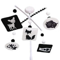 Montessori Mobile, Black and White Mobile for Baby with Music Box - Woodland Baby Crib Mobile for Boys Girls, High Contrast Baby Mobile for Crib with Bear, Deer, Fox, Owl & Raccoon