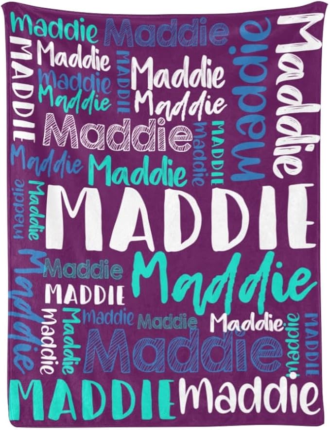 Dr.TOUGH Personalized Blankets with Name Customized Baby Blankets for Girls Boys Adults Monogrammed Blankets and Throws Christmas Birthday Mothers Fathers Valentines Day Gift (Rasberry, 40''×50'')