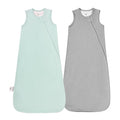 Supersoft Rayon Made from Bamboo Sleep Sack 24-36 Months 0.5 TogToddler Sleep Sack 2t Baby Wearable Blanket 3t with 2-Way Zipper Summer Unisex Sleeping Bag for Babies (2 Pack) Green & Gray