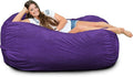 ULTIMATE SACK Lounger Bean Bag Chair, Oversize Bean Bag Chair for Adults, Comfy Chair Bean Bag Couch Lounge Sofa Loveseat Furniture | Purple Suede