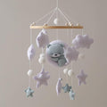 Baby Crib Mobile - Sleeping Bear Mobile for Crib, Felt Cloud Stars Nursery for Boys and Girls, Baby Nursery Hanging Decor (B)