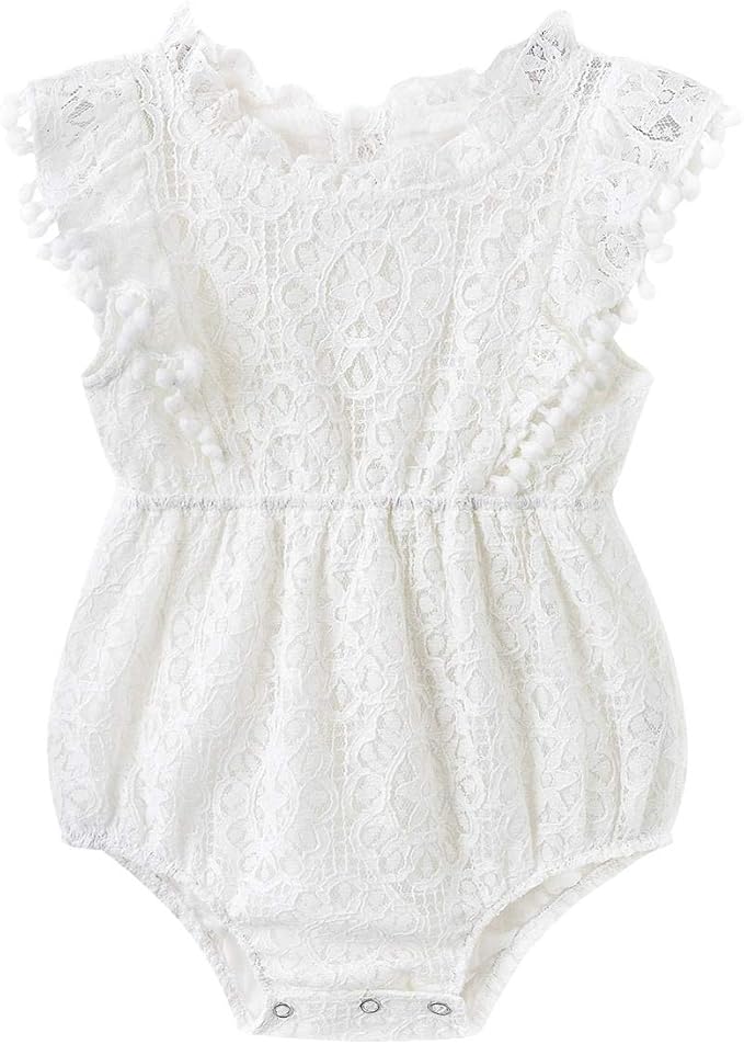 Simplee kids Baby Girl Knit Romper Fall Sleeveless Pompoms Rompers Newborn Little Girl Overall Jumpsuit Outfits