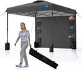 10X10 Pop Up Canopy Tent,Removable Pockets Sidewall for Extra Storage,Easy Up Canopy,Heavy Duty One Person Set Up Event Tent,Grey