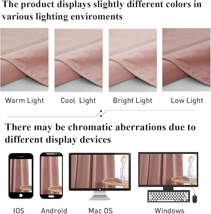 StangH Nursery Pink Velvet Curtains 108 inches Long, Privacy Room Darkening Window Drapes Elegant Home Decor for Birthday Party Backdrop/Girls Room, Dusty Pink, W52 x L108, 2 Panels