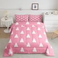 Feelyou Christmas Trees Bedding Set for Kids Boys Girls Full Size Holiday Decor Comforter Set Ultra Soft Winter Comforter Xmas Duvet Quilt Bedroom Decor Christmas Decorations Quilt