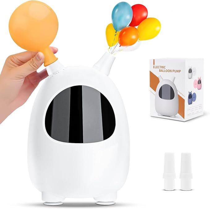 Balloon Pump Electric, SPLAKS Balloons Inflator Air Pump Portable Balloon Blower for Garland Arch, Party Decoration