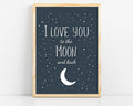 VUVUKU Space Nursery Print Themed Baby Boy Room Decor Outer Kids Wall Art I Love You To The Moon And Back Playroom Poster