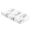 Oilo Changing Pad Cover, Breathable 100% Turkish Cotton Fitted Jersey, 300 Thread Count, Machine Washable, Fits Standard Changing Pads (32" x 16"), Girl, Boy, & Neutral Nursery Design, Misty Mountain