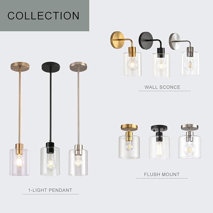 Brass Semi Flush Mount Ceiling Light,Gold Modern Fixture for Closet Hallway Entryway Light Fixture Ceiling Brass Finish 2 Pack