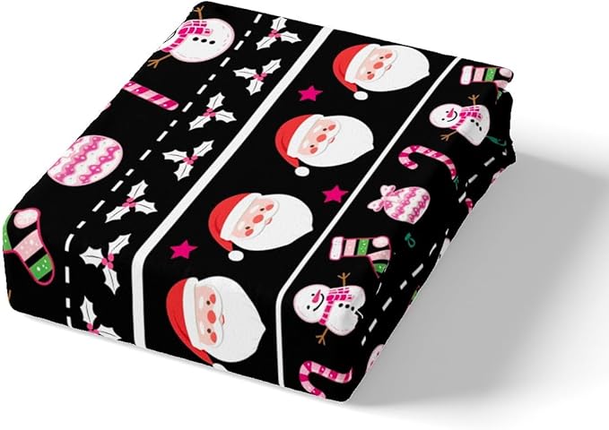 Feelyou Merry Christmas Decorative Comforter Cover Toddler Size Xmas Cartoon Santa Claus Snowmen Duvet Cover Winter New Year Bedding Set Gifts for Kids Boys Girls 1 Pillow Case
