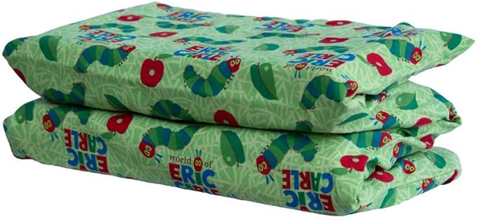 KinderMat + Eric Carle Kinderbundle - The Very Hungry Caterpillar - Full Nap Mat & Washable Cover, Special Edition - 47" x 22", Value Bundle, Great for Daycare & Family Households