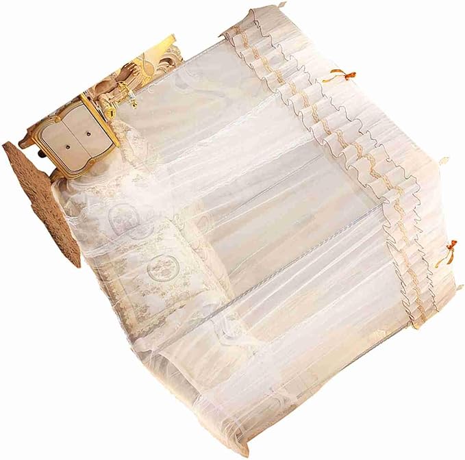 Canopy Bed Curtains Bed Drapes, Luxury Princess Four Corner Post Curtain Canopy Netting Net Bedding (180 * 200 * 200)