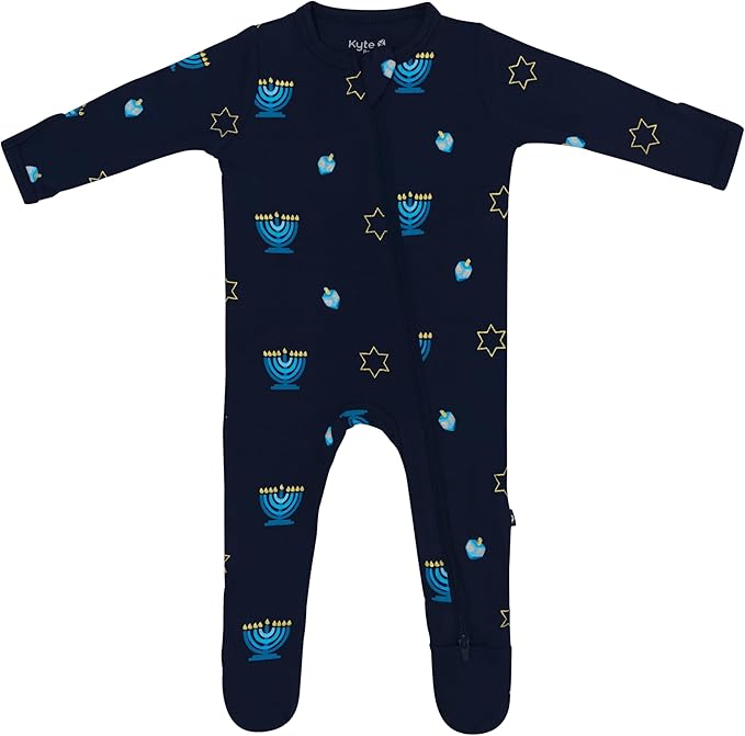 KYTE BABY Unisex Zipper Closure Footies, Rayon Made From Bamboo, 0-24 Months