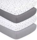 The Peanutshell 4-Pack Fitted Crib Sheet Set - Super Soft & Breathable Baby Girl or Boy Crib Sheets, Nursery Decor, Fit for Standard Mattress Cover- Celestial Moon & Stars
