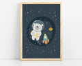 VUVUKU Space Nursery Wall Art Themed Decor Baby Kids Room Prints