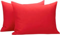 NTBAY Zippered Toddler Pillowcases Set of 2, 100% Brushed Microfiber 13x18 Pillowcases, Super Soft and Cozy Travel Kids Nursery Pillow Cases, 13x18 Inches, Red
