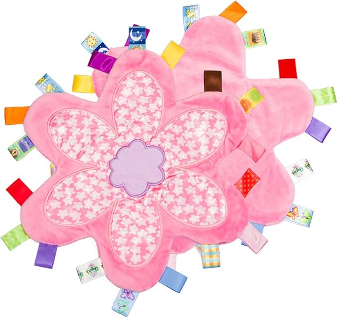 Inchant Taggy Soothing Security Blanket Plum Blossom Baby Velvet Comforter - Pink